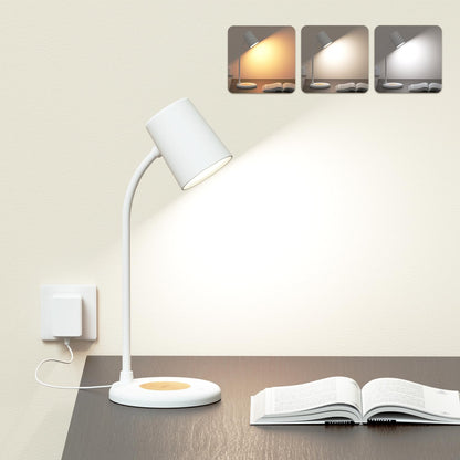 LED Desk Lamp with Speaker 3 Light Colors (White)