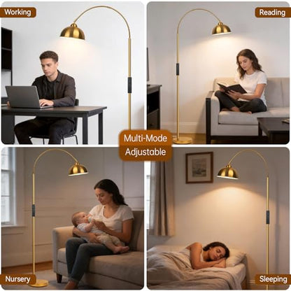 Arc Floor Lamp with Remote Control and Foot Switch