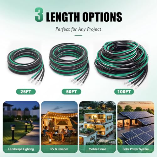 2-2-2-4 Aluminum Service Entrance Feeder Cable,600V100A Direct Burial 4 Conductor Electrical Wire for Mobile Homes, Residential Service Entrance, Underground Power Distribution & Home Wiring