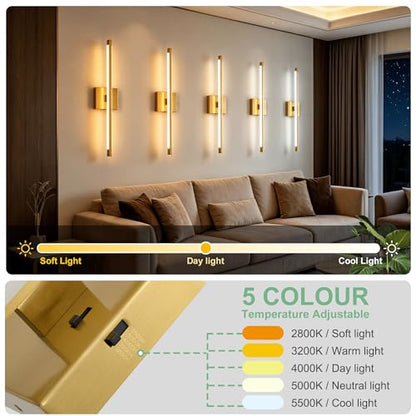 Bathroom Light Fixtures Over Mirror 5CCT LED Modern Vanity