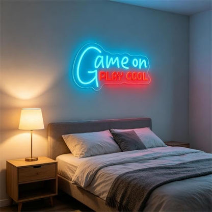 Gaming On Neon Sign (Game On)