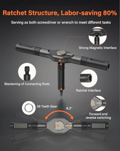 Magnetic Ratchet Screwdriver Set