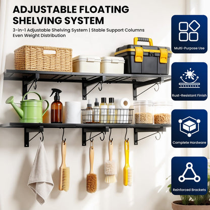 2 Pack Garage Wall Shelving (C-2 PACK)