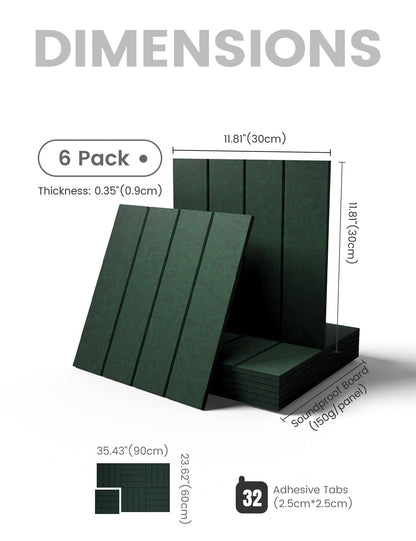 Felt Bulletin Board & Cork Board Alternative 36'' x 24'' (Christmas Green-1 / Bold-stripe 6-pack)