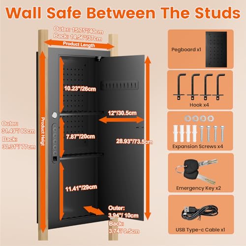 31.49‘’ Wall Safe Between the Studs