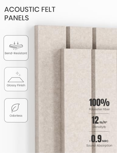 36" x 24" Large Felt Bulletin Board (Oatmeal / Fine-stripe 6-pack)