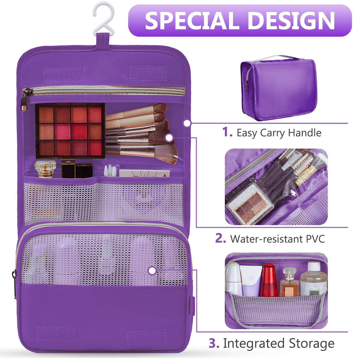Packing Cubes for Travel (10 Purple)