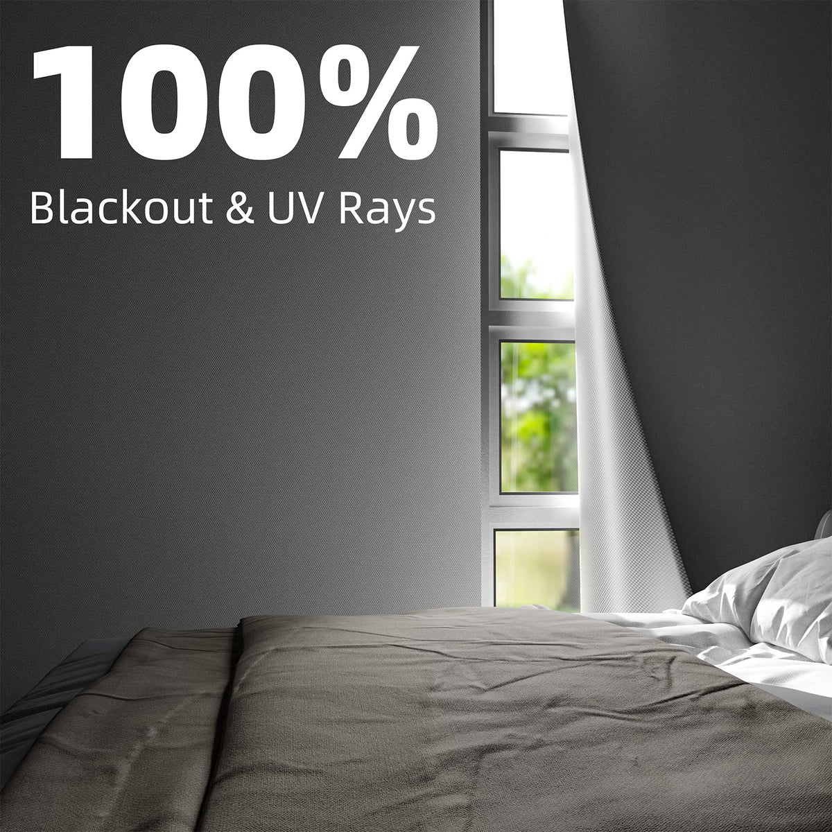 Portable Blackout Curtains 40"×60" (Pure White / 60"W x 40"L (Pack of 1))
