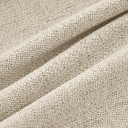 100% Blackout Linen Curtains 2 Panels Set for Bedroom Solid Luxury Decor Thermal Insulation Room Darkening Back Tab Rod Pocket Drapes for Living Room Nursery