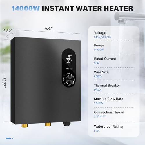Tankless Water Heater Electric Instant Hot Water Heater Under Sink