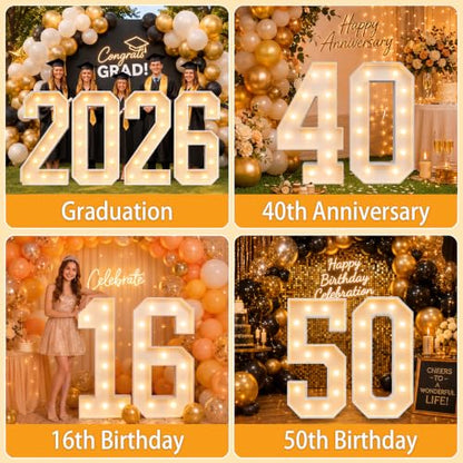 Large 4FT Marquee Light Up Numbers 7 for Party Decorations (Number 7 / 4FT)