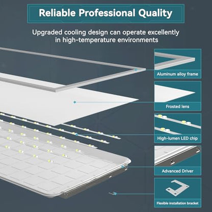 2 Pack 2x4 LED Flat Panel Light