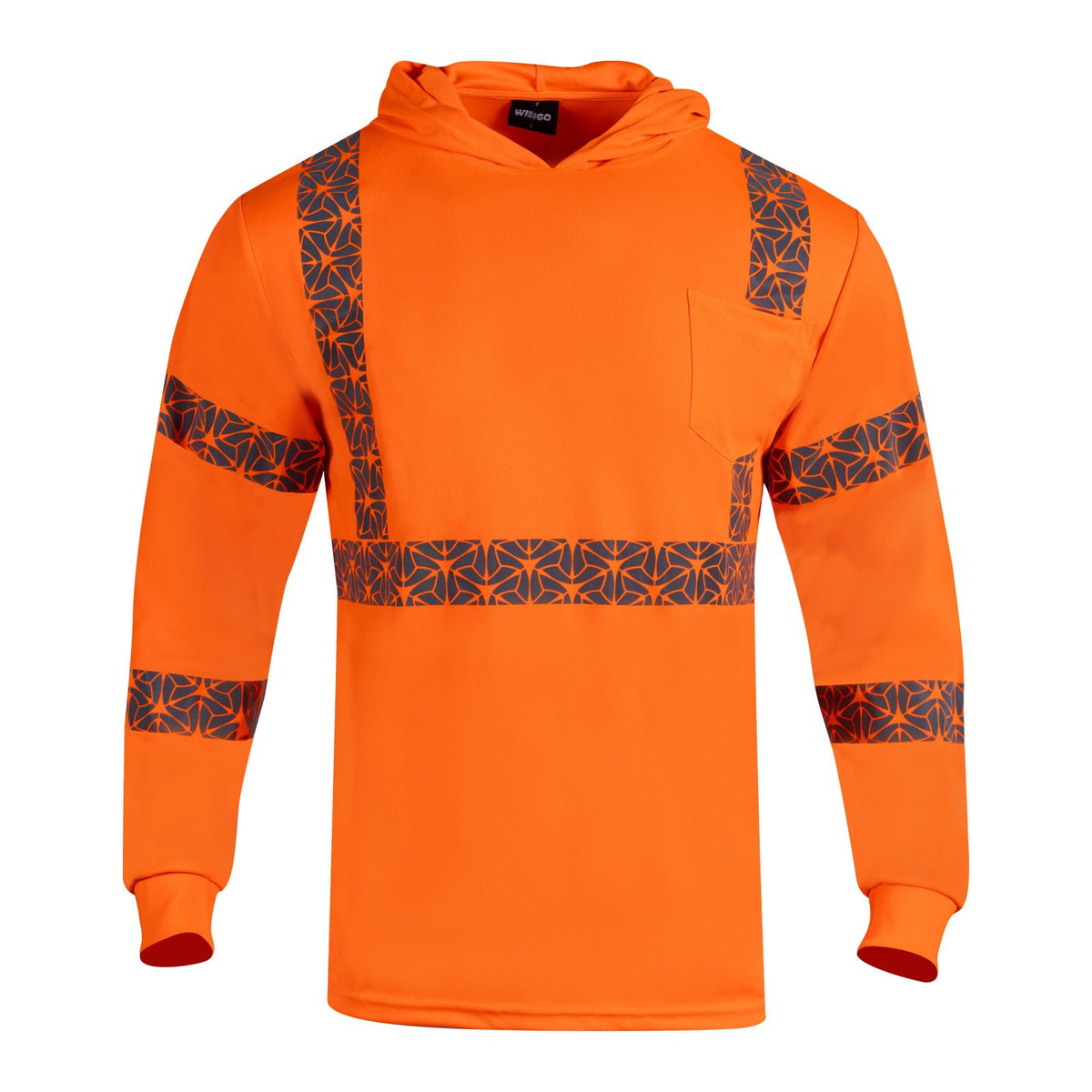 2PCS High Visibility Reflective Safety Shirts with Hood (XX-Large / Orange)