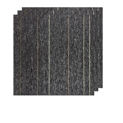 32 Pieces of Carpet 20x20 inch Square Carpet Tiles (dark gray stripe-06)