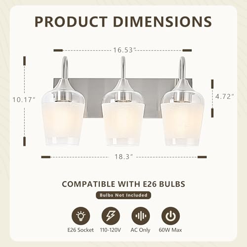 3 Light Bathroom Light Fixtures