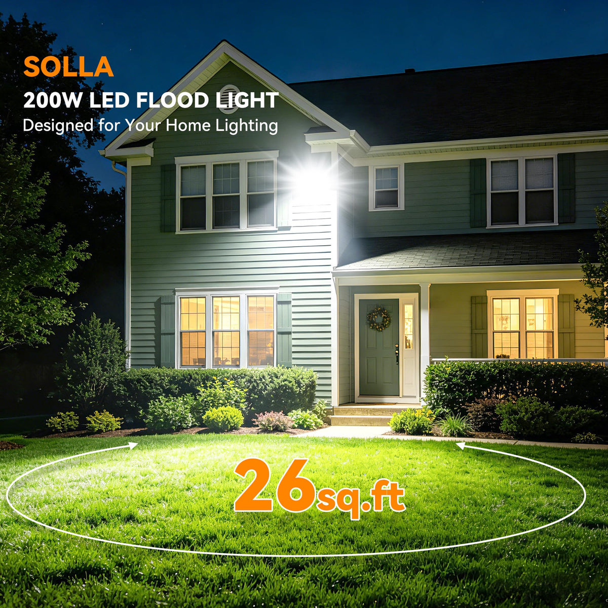 200W 2 Pack LED Flood Lights Outdoor (Black / 200 Watt 2 PACK)