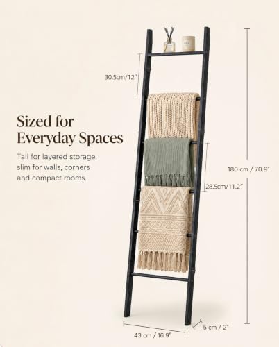 6 Tier Blanket Ladder with Shelf