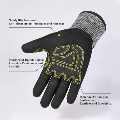 A7 Cut Resistant Work Gloves with TPR