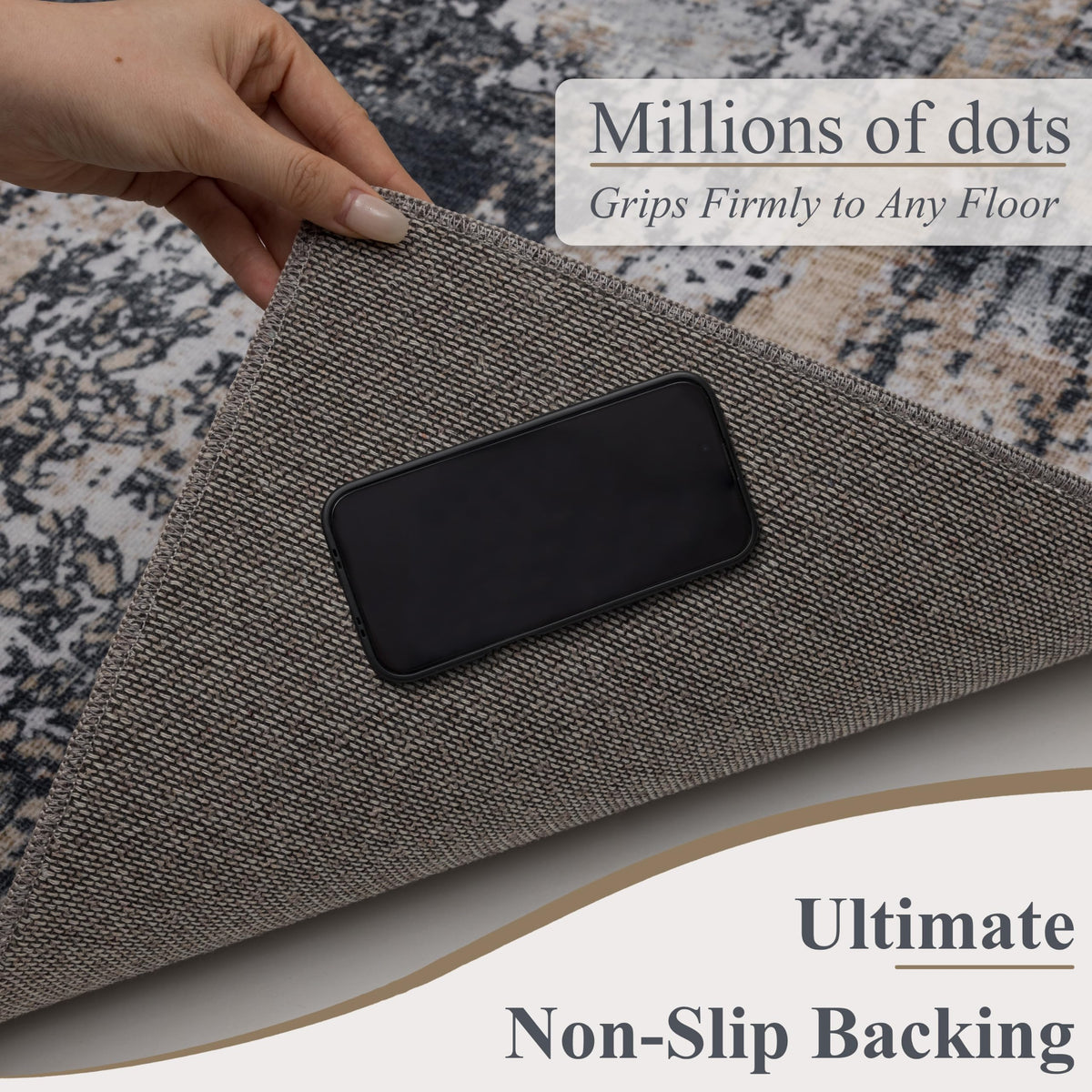 2x8 Runner Rug (Black & Cream / 2' x 8' (Rectangular))