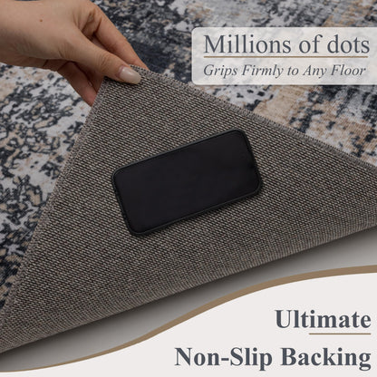 2x8 Runner Rug (Black & Cream / 2' x 8' (Rectangular))