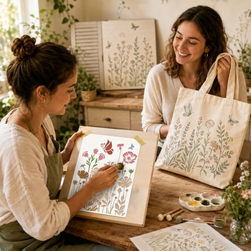 Large Wildflower Stencils 9&20