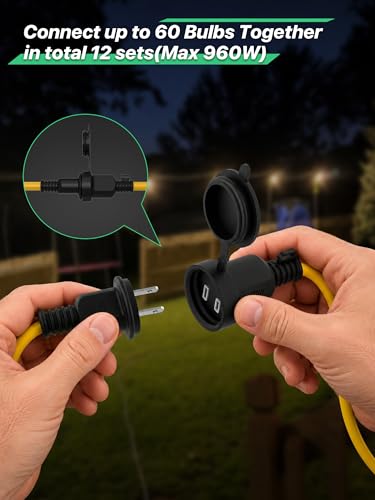 Ipckorin Led Construction String Lights 75W 50FT&150W 100FT