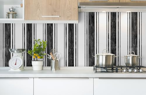 Black and White Wallpaper Peel and Stick 17.3"x197" Hand (Black/White / 17.3" x 197")