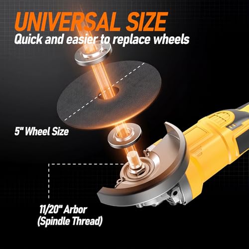 Cordless Angle Grinder Fit for Dewalt 20V Max Battery
