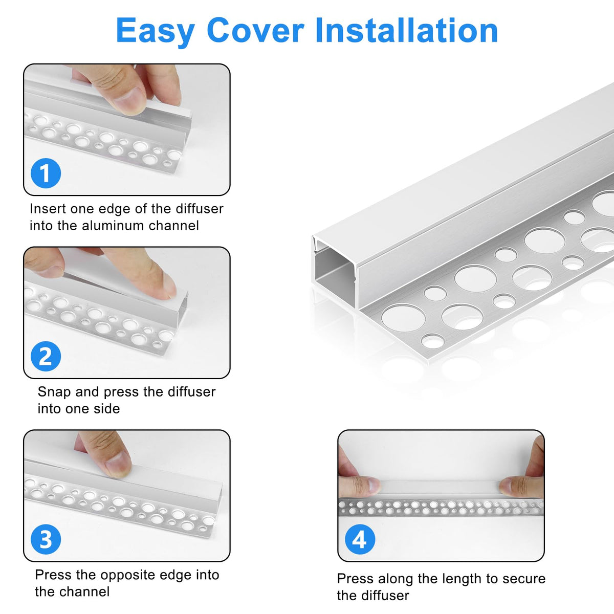 Plaster in LED Channel for Drywall (10PACK 3.3FT)