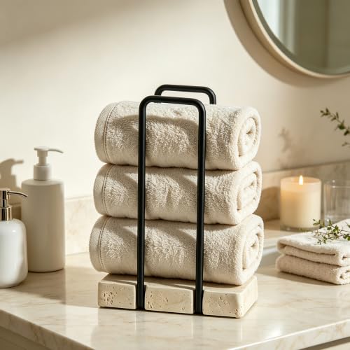 Travertine Texture Hand Towels Holder