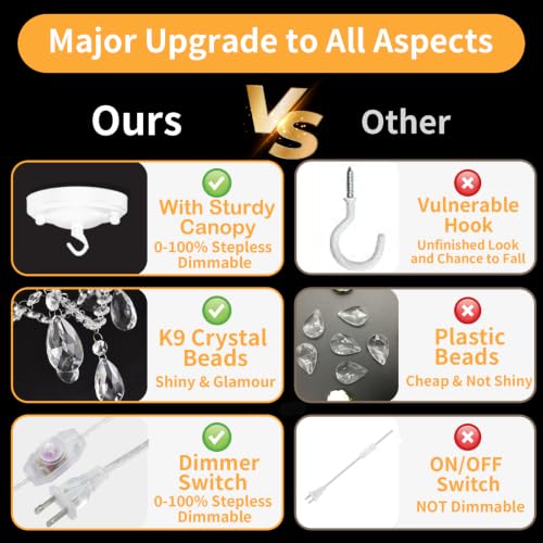 Plug in Crystal Chandelier