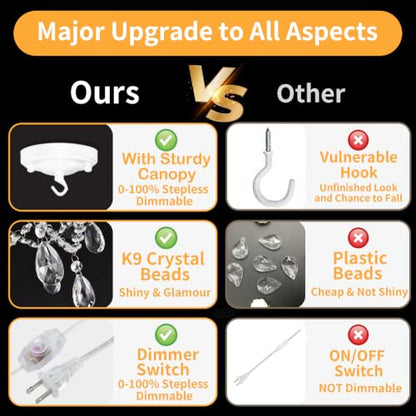 Plug in Crystal Chandelier