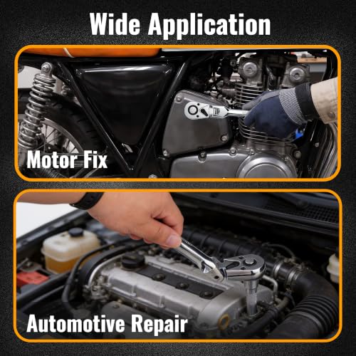 Flex Head Ratchet Wrench with Extension Bar