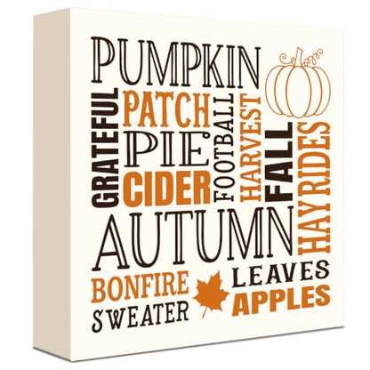 Fall Decorations for Home Wood Sign Fall Decor Shelf Decor