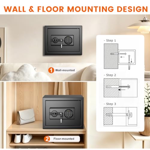 Large Home Safe Water and Fireproof with Digital Keypad Lock