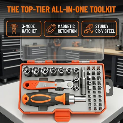 42 in 1 Magnetic Ratcheting Screwdriver Set