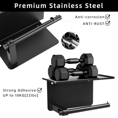 Toilet Paper Holder with Shelf