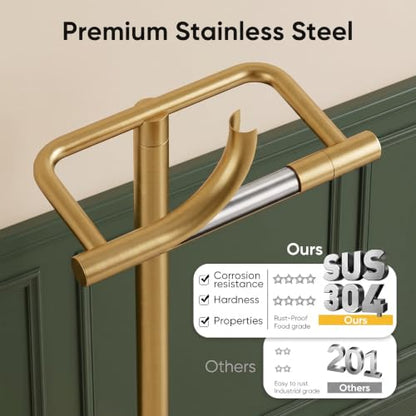 Freestanding Toilet Paper Holder Stand Free Standing