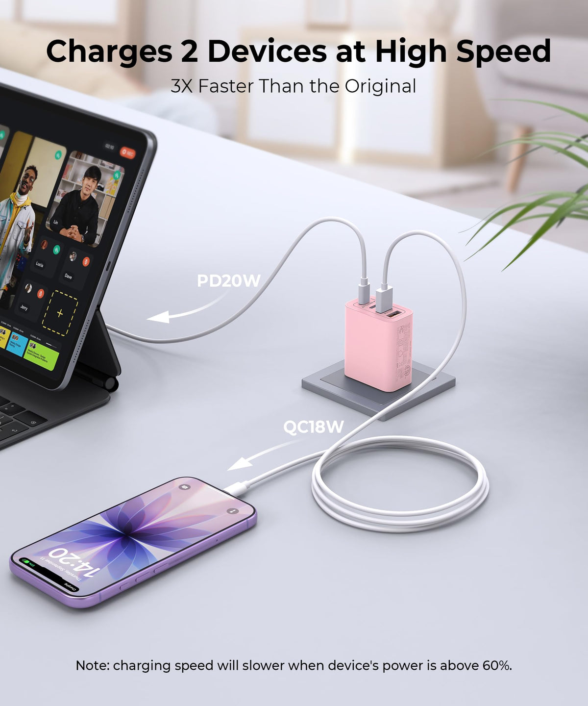 2Pack 40W USB C Charger Block (2Pack Ginger Red / 40W)