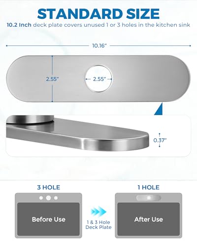 10.2 Inch Faucet Deck Plate (Brushed Nickel)