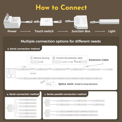 Under Cabinet LED Lighting Bars Plug