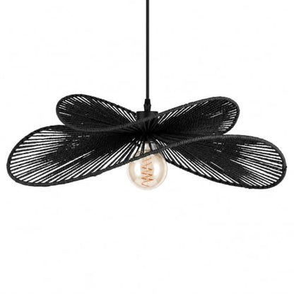 22.8" Large Boho Rattan Pendant Light