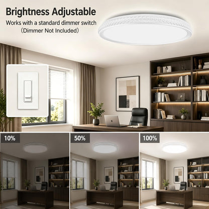15 Inch LED Flush Mount Ceiling Light (White / 15 Inch)