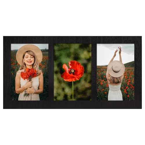 4x6 Collage Picture Frames (Rustic Black / 7x13.5in (1Pack))