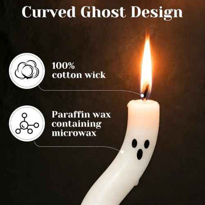 Halloween Decorations Indoor (Ghost Candles-6pcs)