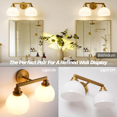 Vintage Gold Wall Sconce Adjustable Bathroom Vanity Wall Lights