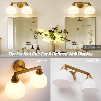 Vintage Gold Wall Sconce Adjustable Bathroom Vanity Wall Lights