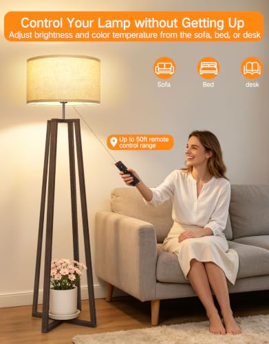 62" Mid Century Modern Vintage Lamps with Remote Control