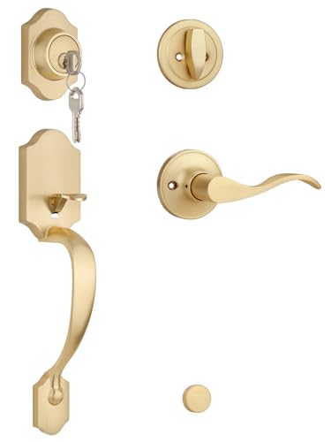Modern Wave Exterior Door Handle Set
