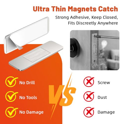 Narrow Cabinet Door Magnetic Latches for Door Closed
